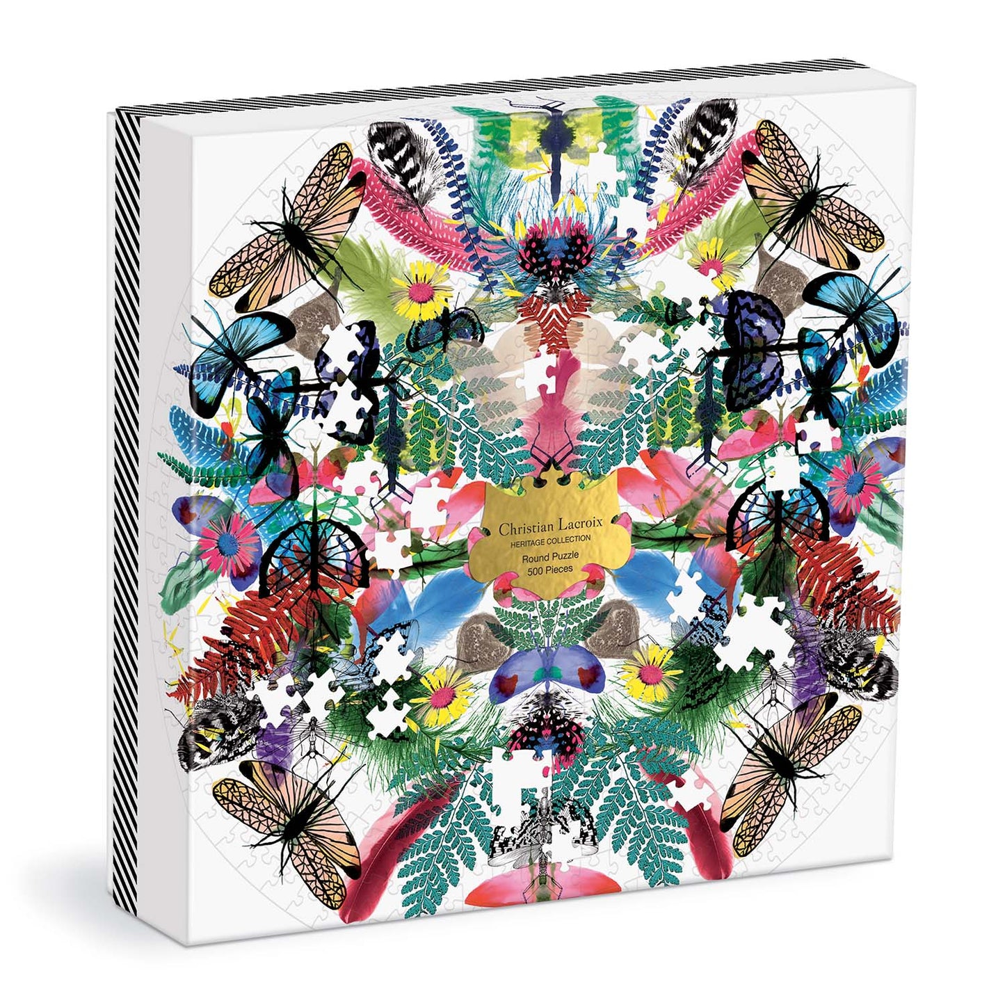 Christian Lacroix Heritage Collection Caribe 500 Piece Round Puzzle - Challenging and Fun Jigsaw Puzzle - Chic Design - Thick and Sturdy Pieces - Makes a Great Gift