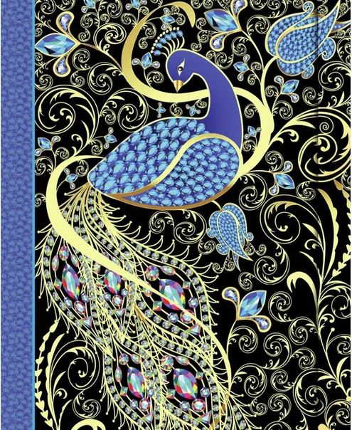 Large Journal Blue Peacock