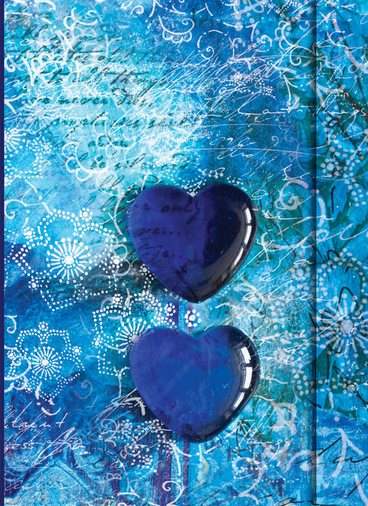 Medium Journal Blue Hearts