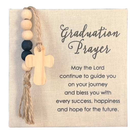PLaque Graduation Fabric Wrapped Graduation Prayer