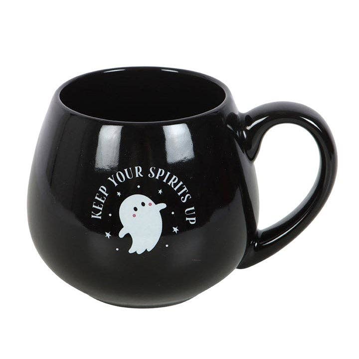 Something Different Wholesale Keep Your Spirits Up Rounded Halloween Ghost Mug