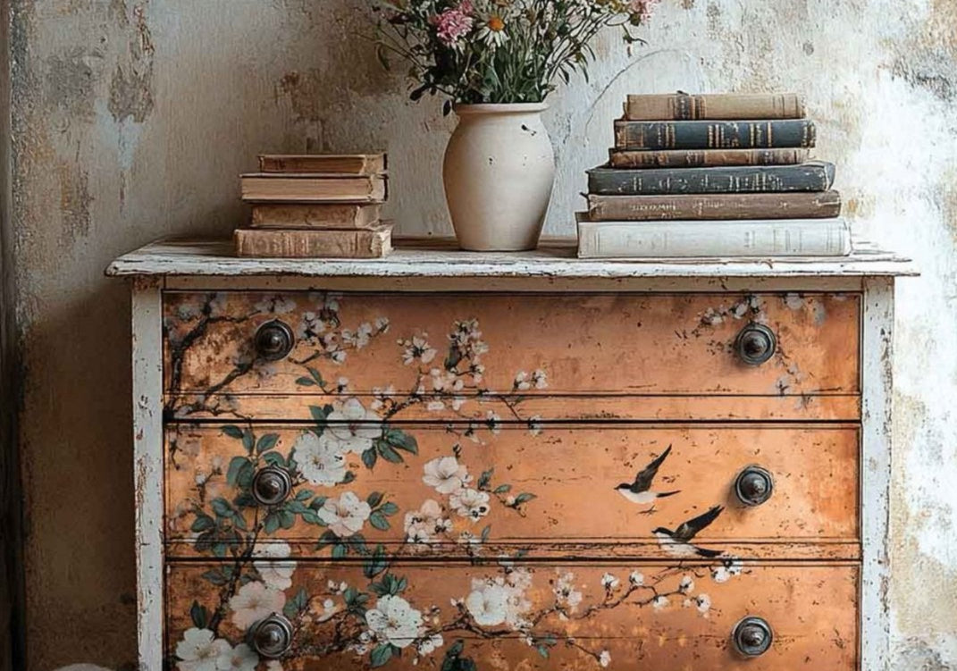 Re-Design With Prima® A1 Decoupage Fiber - Feathers in the Glow 23.4x33.1"