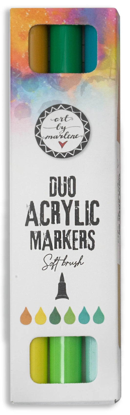 Art By Marlene Duo Acrylic Markers Green Essentials 3 pc