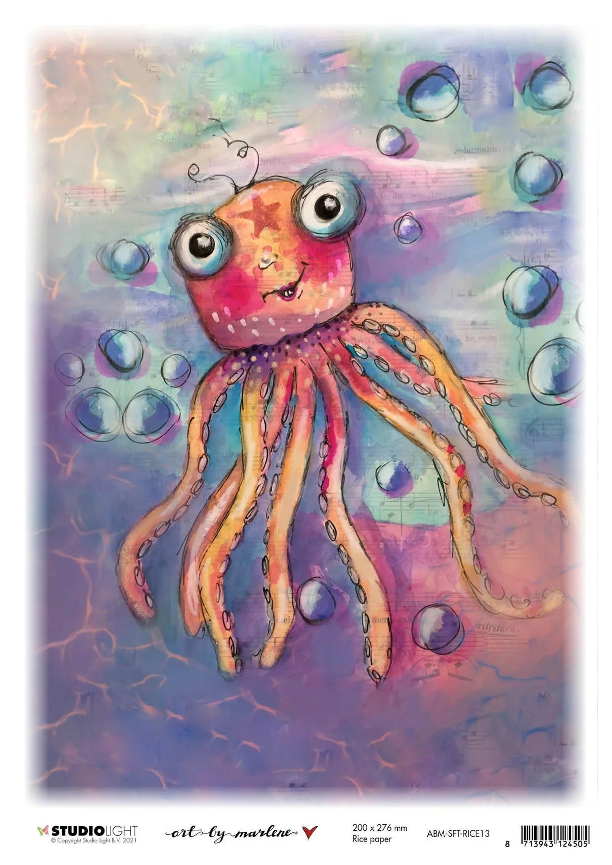 Studio Light Rice Paper Whimsy Water Friend So-Fish-Ticated