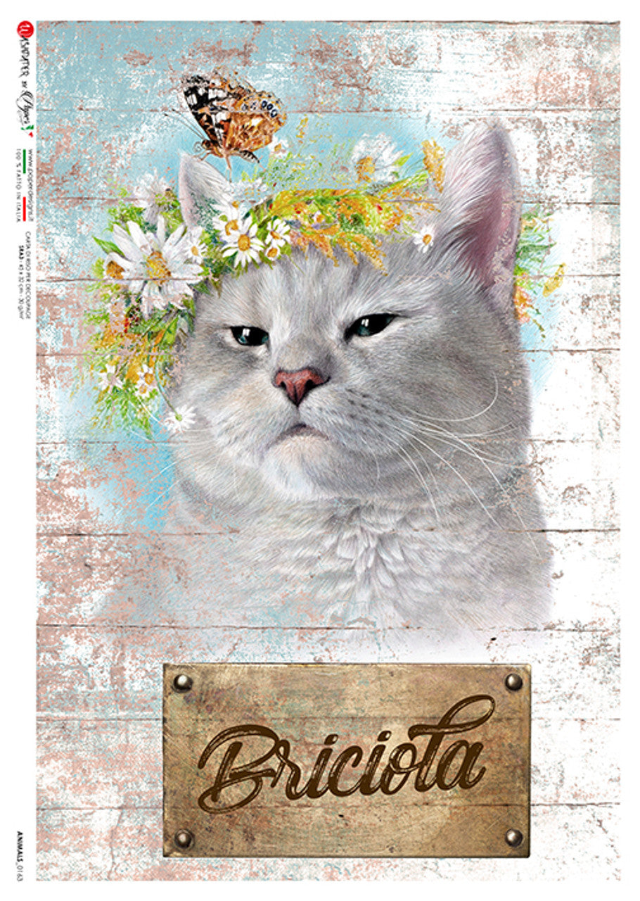 Paper Designs A! Cat with Flower Crown