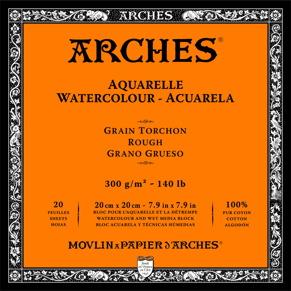 Arches Water Colour Paper Pad 7.9x7.9"
