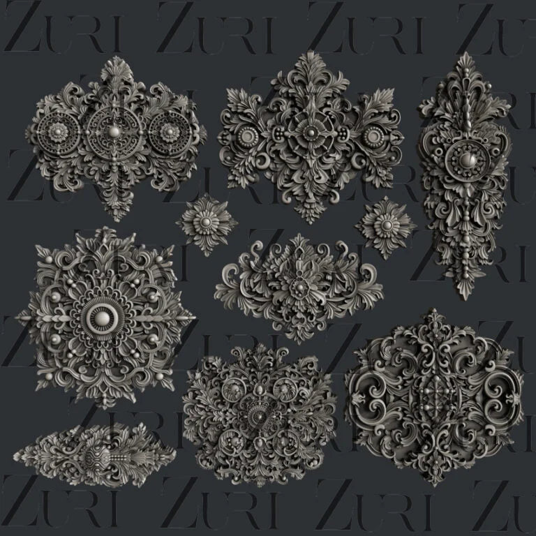 Zuri Designs Inc : Baroque Accents Set 1