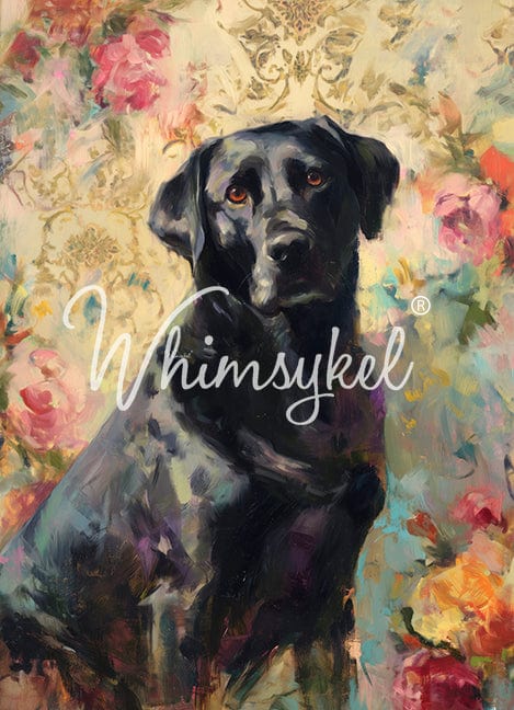 Whimsykel Designs : Decoupage Paper : Black Lab 21x29"