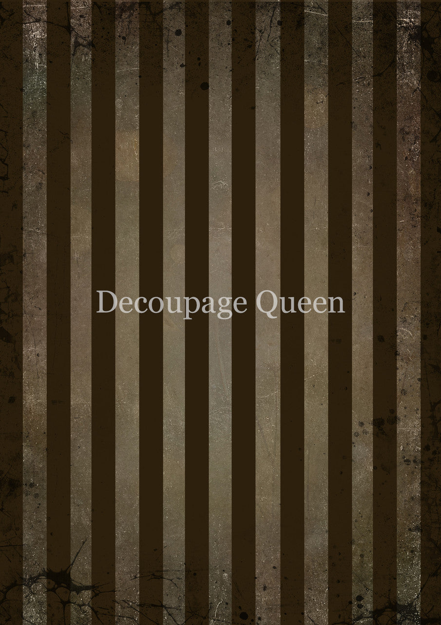 Decoupage Queen - Brown Stripes Rice Paper A4, A3