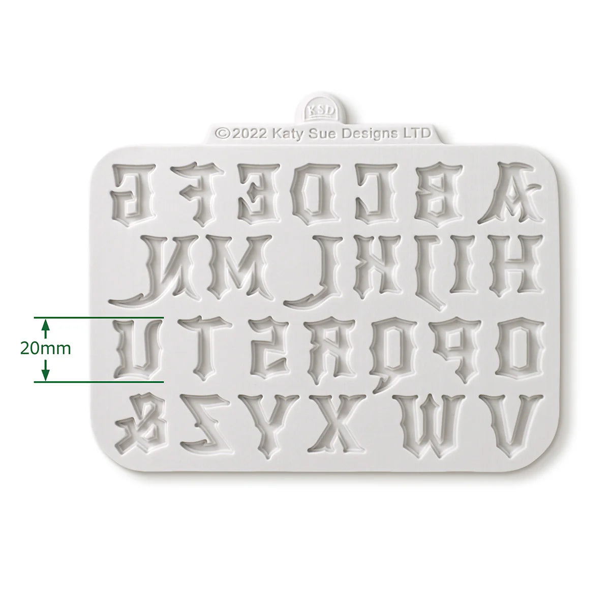Cosmic Shimmer & Katy Sue - Gothic Font Uppercase Alphabet Silicone Mould