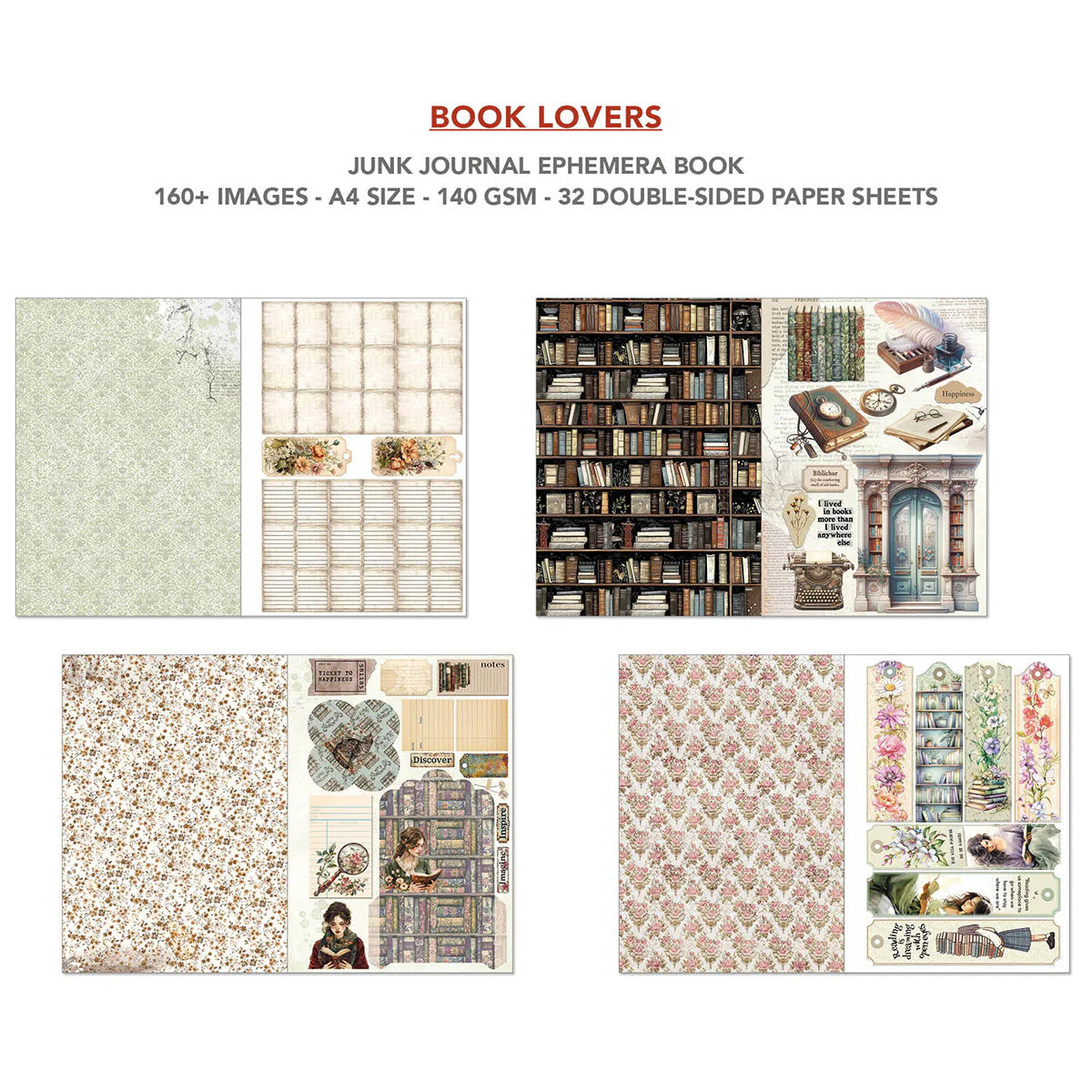 CB Book Lovers Junk Journal & Ephemera Book