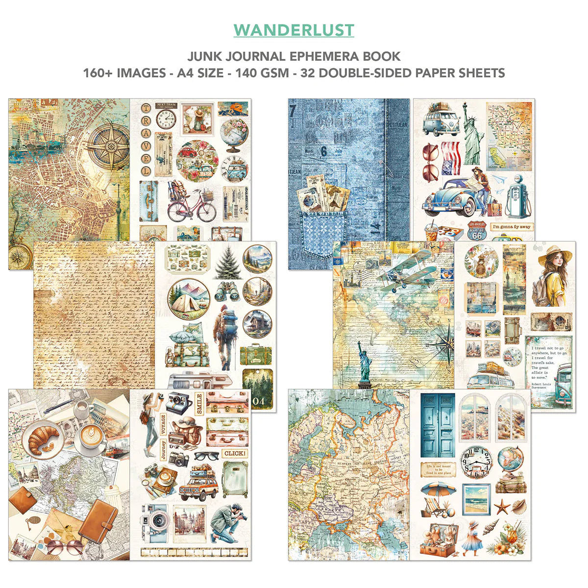 CB Wanderlust Junk Journal & Ephemera Book