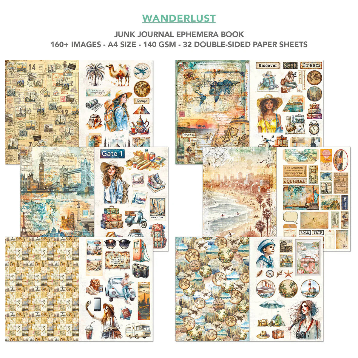 CB Wanderlust Junk Journal & Ephemera Book