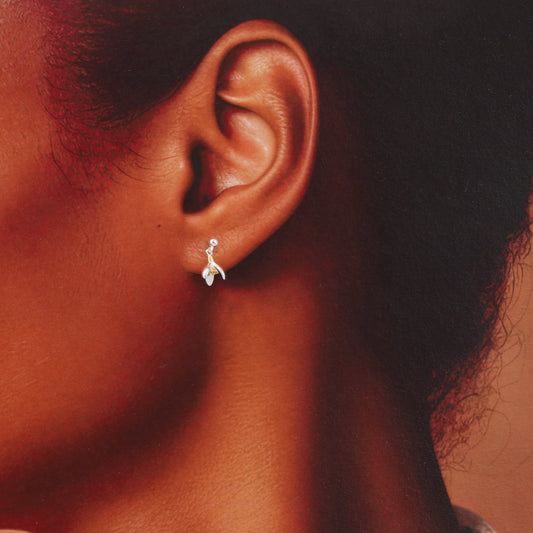 Snowdrop, January Birth Flower Earrings