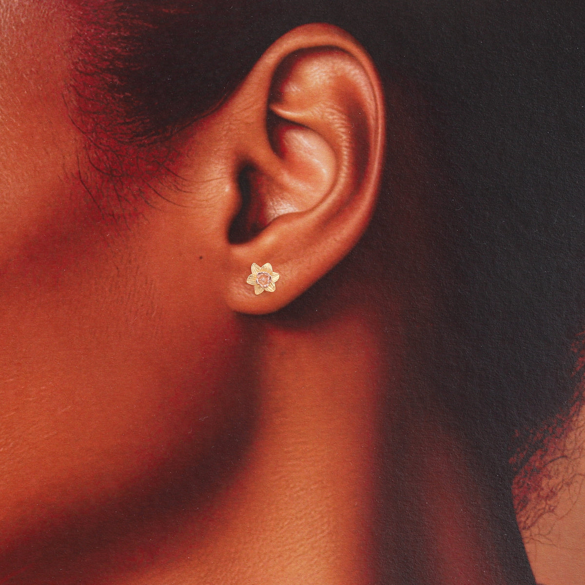 Daffodil, March Birth Flower Earrings