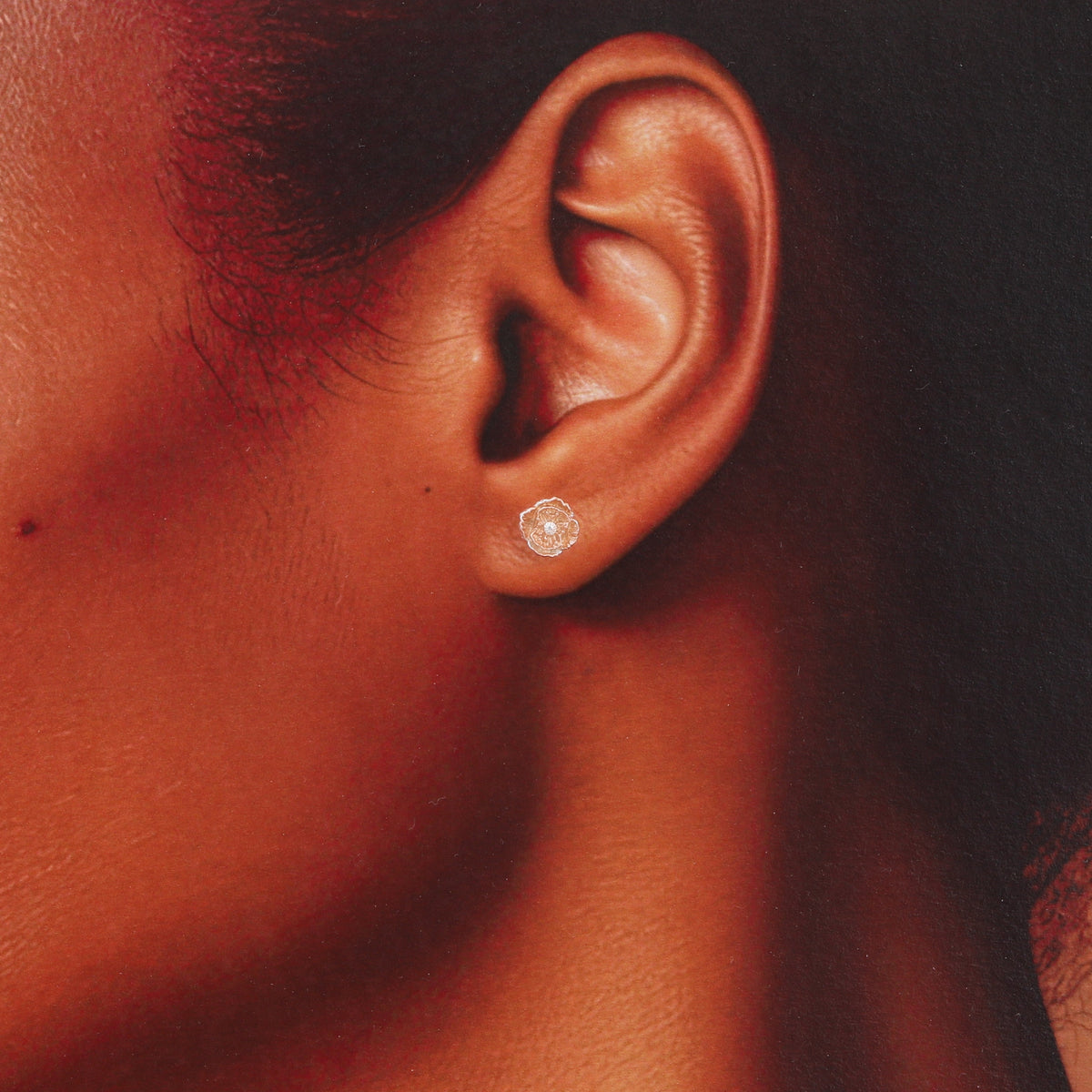 Poppy, August Birth Flower Earring