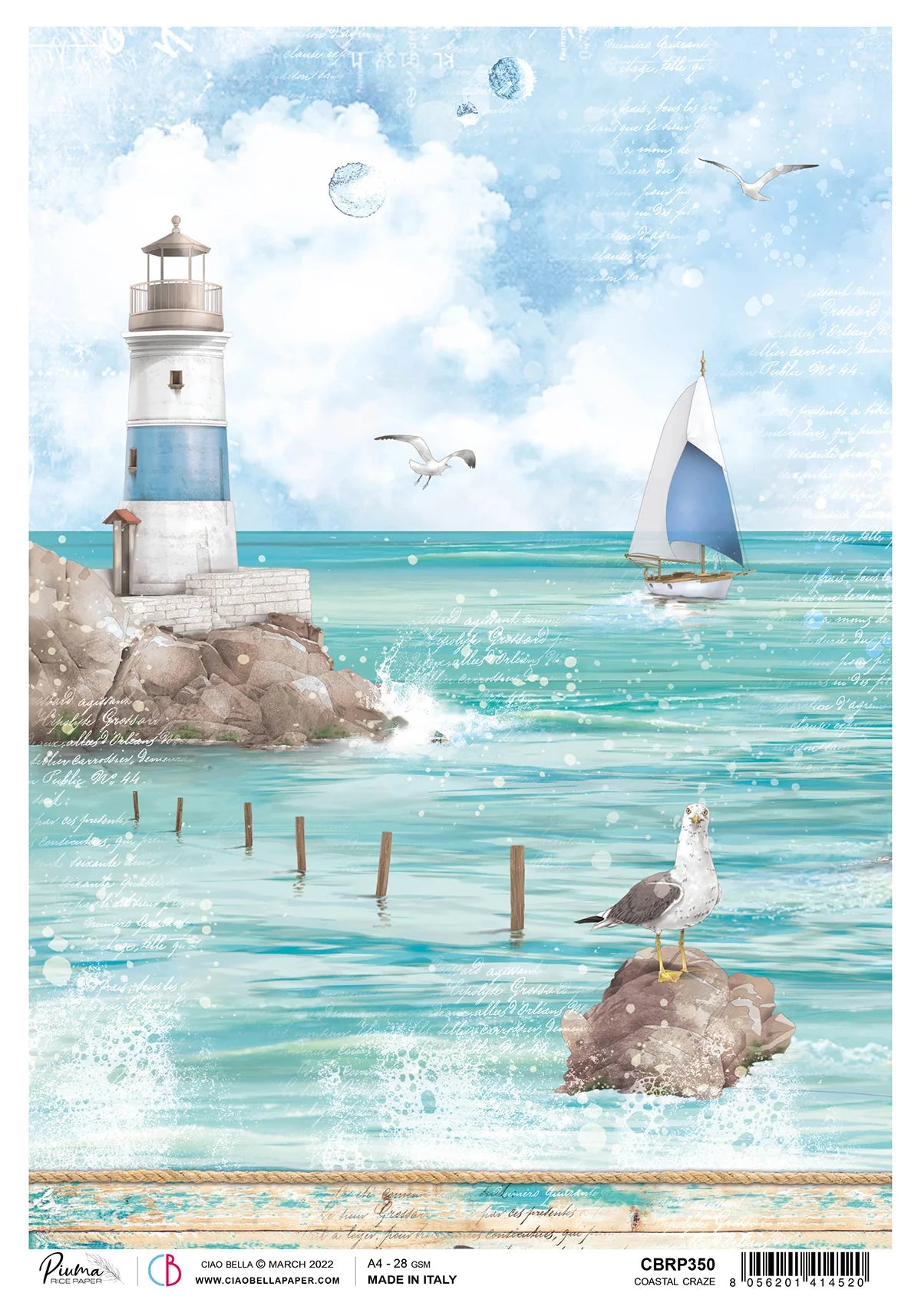 Ciao Bella - Coastal Craze A4 Rice Paper