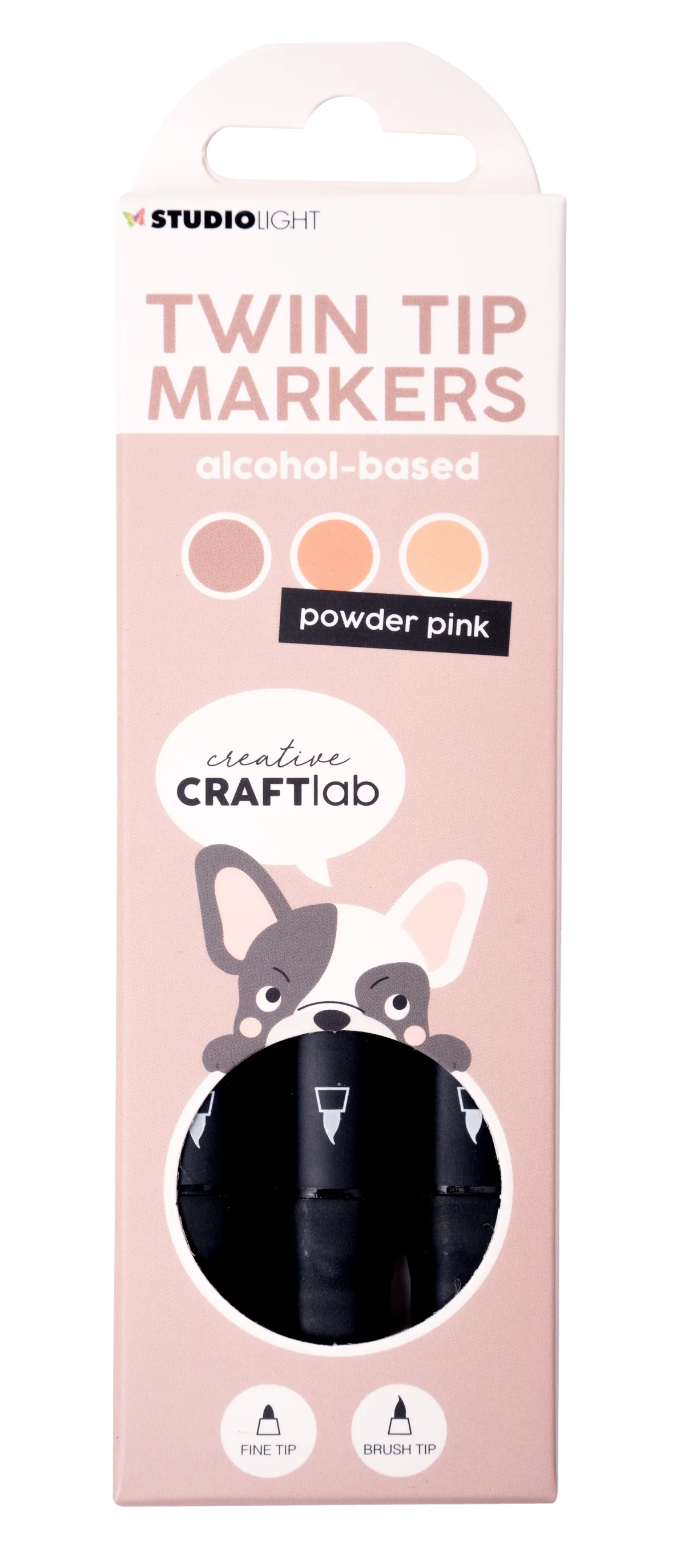 Studio Light Twin Tip Markers Powder Pink Set of 3