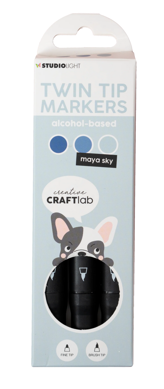 Studiolight Twin Tip Markers Maya Sky Set of 3