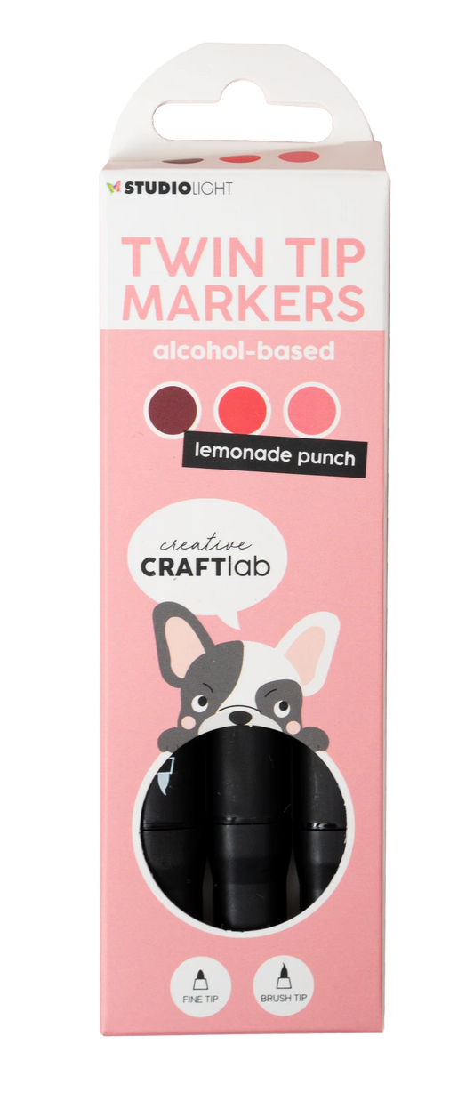 Studio Light Twin Tip Markers Set of 3 Lemonade Punch