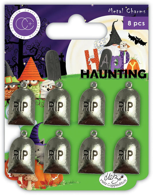 Happy Haunting Metal Charms Graves