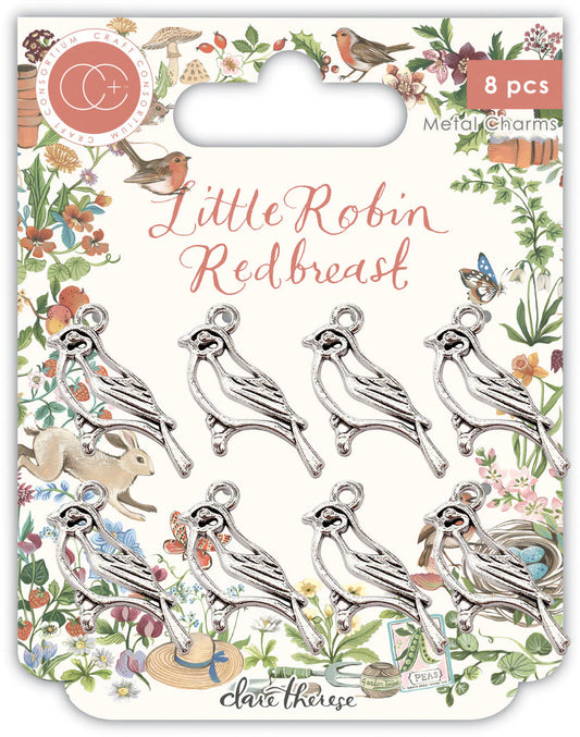LIttle Robin Redbreast Metal Charms