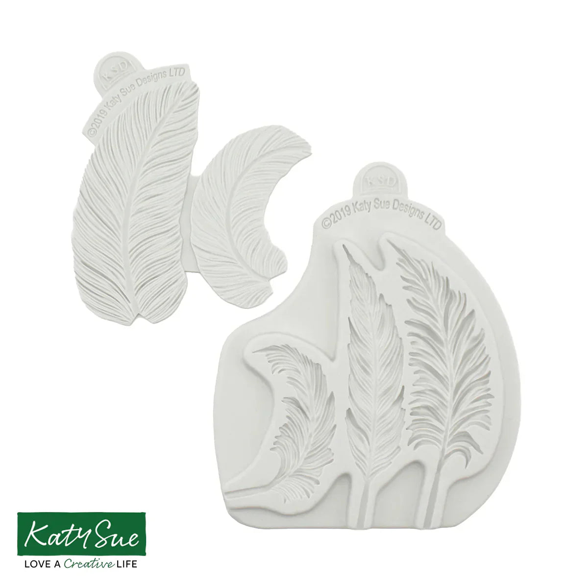 Feathers Silicone Mould & Veiner Katy Sue Designs
