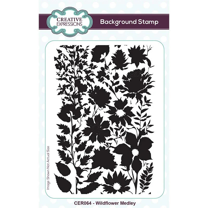 Creative Expressions Background Stamp Wildflower Medley