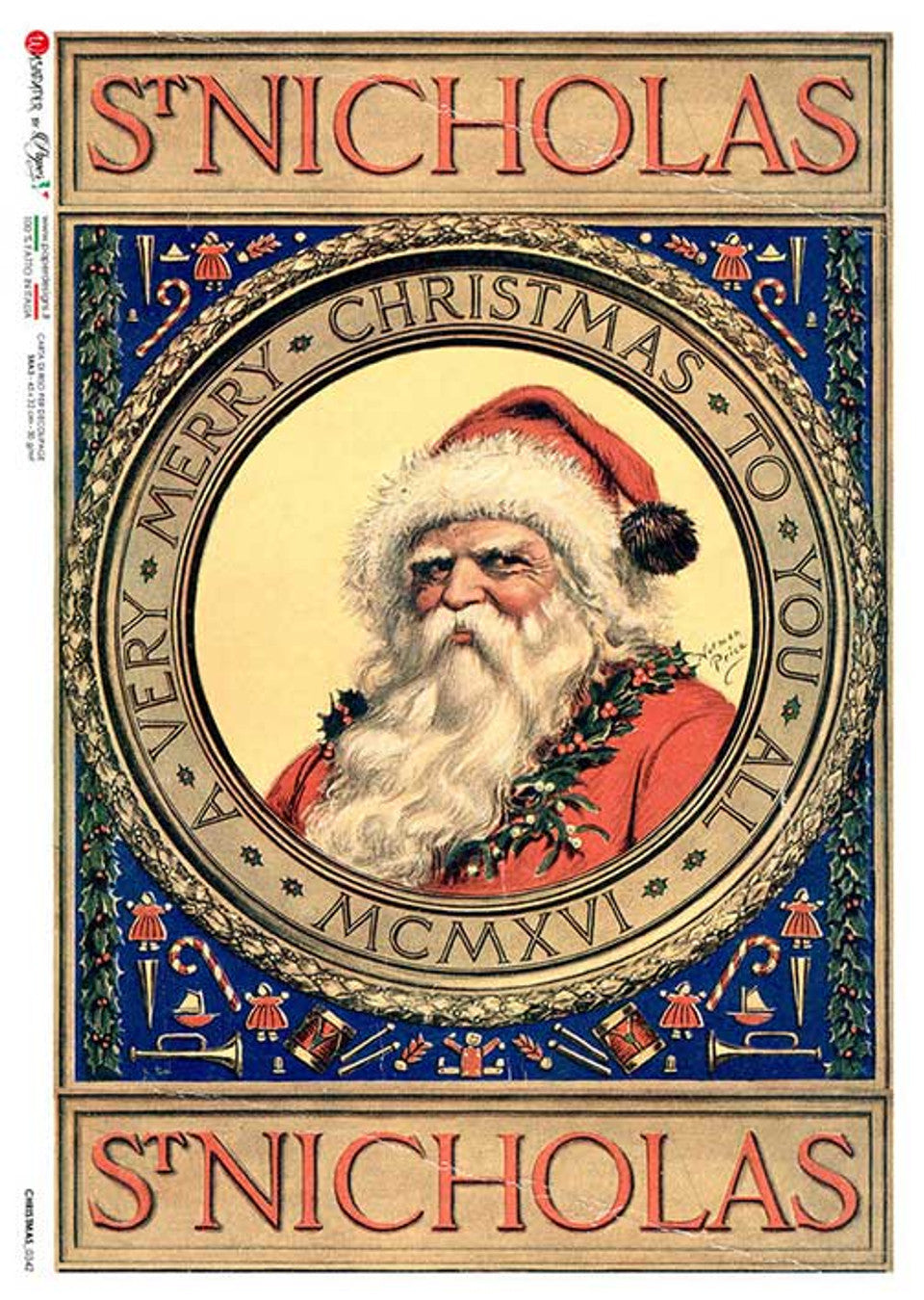 Paper Designs - St. Nicholas Portrait A4 Rice Paper