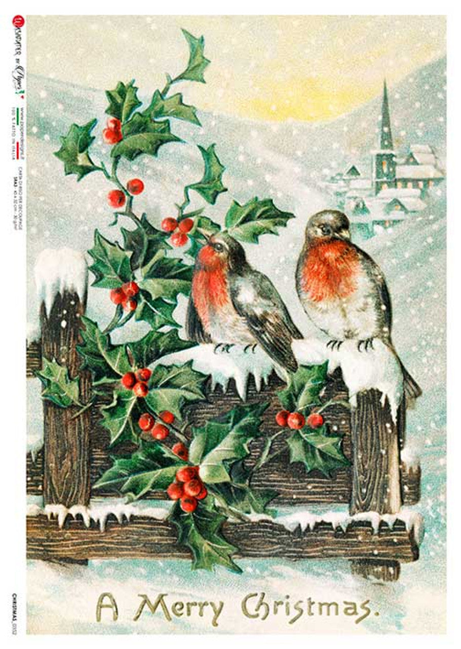 Paper Designs Winter Birds Scene A4