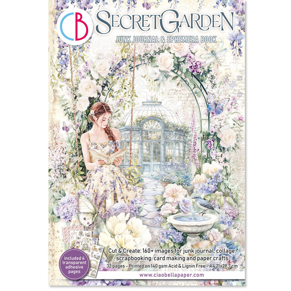 Ciao Bella : Secret Garden Junk Journal & Ephemera Book A4 32pgs