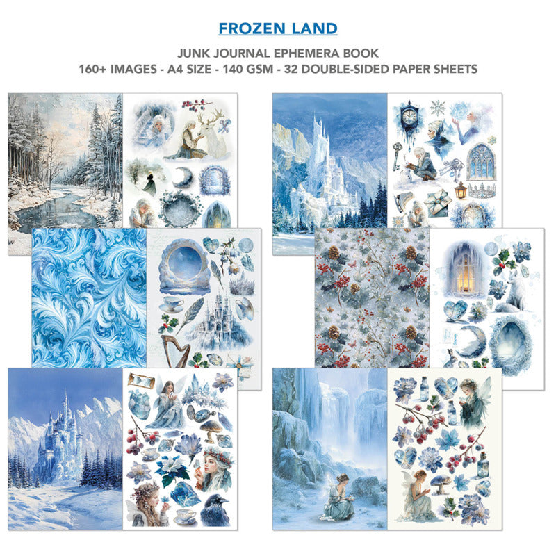 Ciao Bella : Frozen Land Junk Journal & Ephemera Book A4 32g