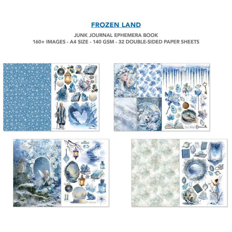 Ciao Bella : Frozen Land Junk Journal & Ephemera Book A4 32g