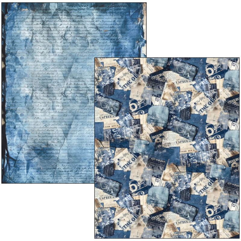 LuMania A4 Mixed Media Book, Urban Blue Denim