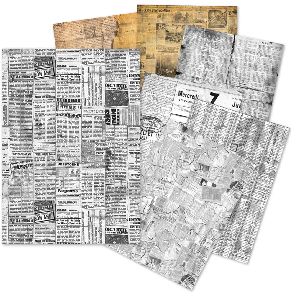CB Lu Mania Tissue Papers A5 Set Newspapers