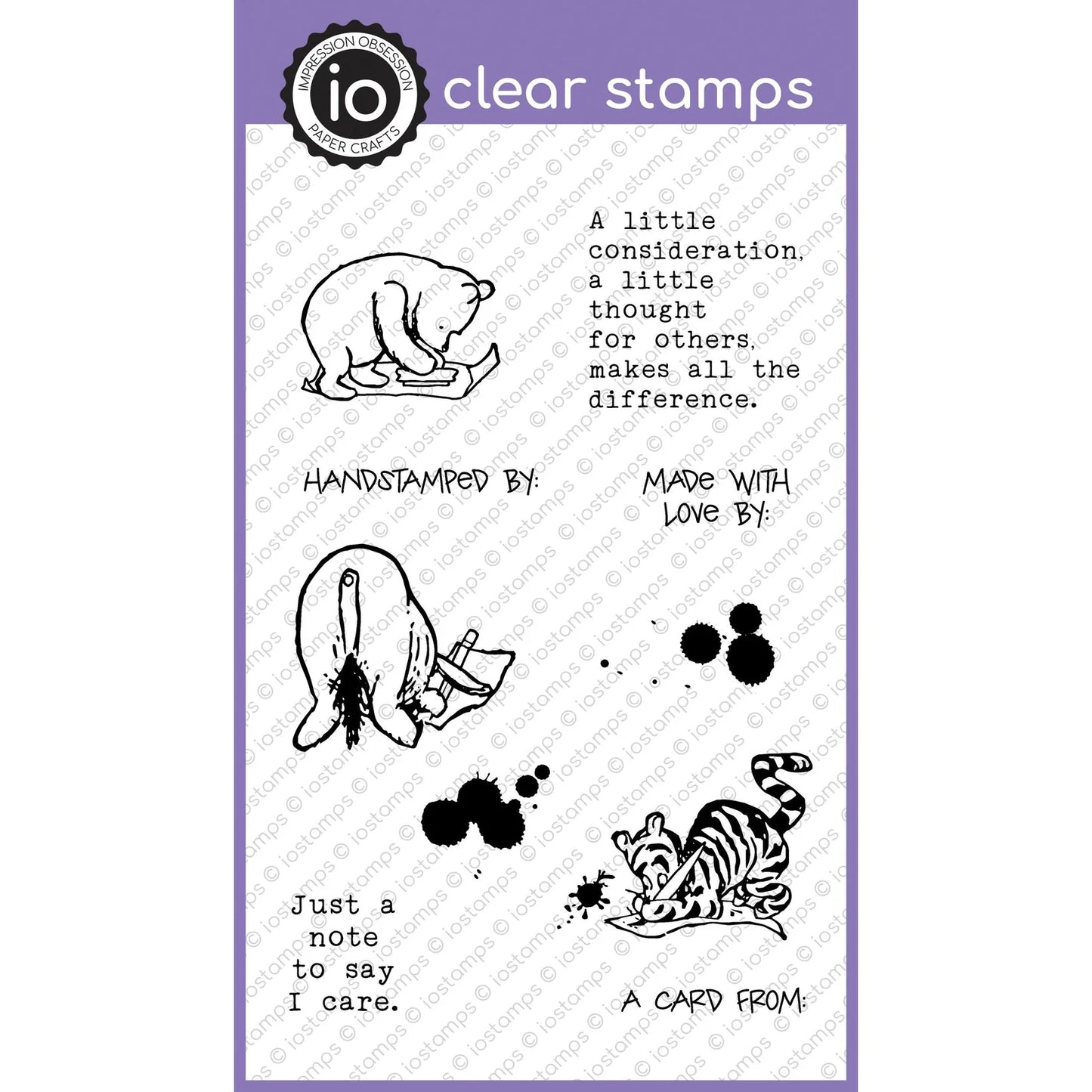 IO Clear Stamp Handstamped Pooh