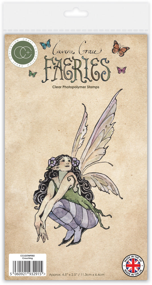 A6 Clear Stamp Faeries Crouching