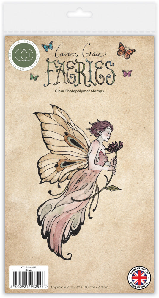 A6 Clear Stamp Faeries - Flower