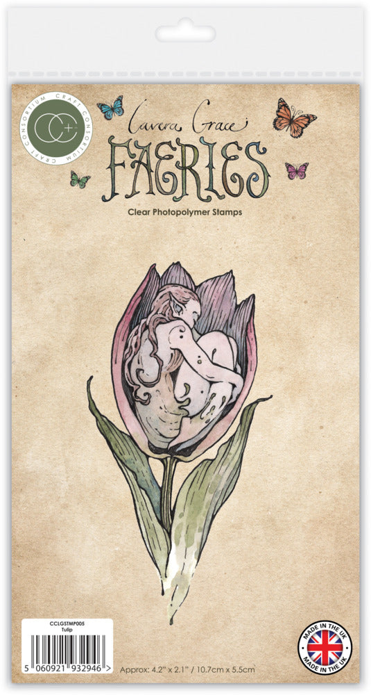 A6 Clear Stamp Faeries Tulip