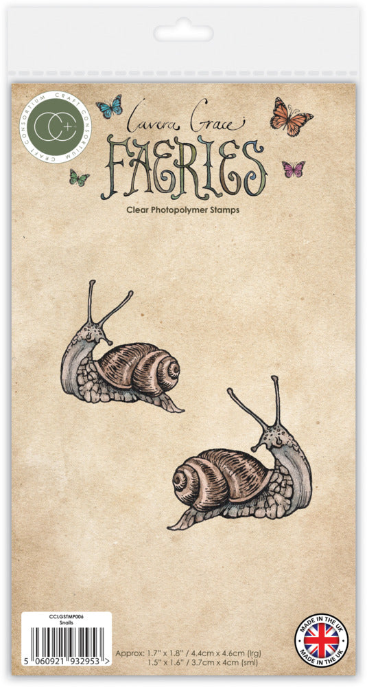 A6 Clear Stamp Faeries - Snails