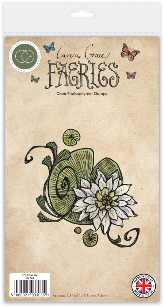 A6 Clear Stamp - Faeries Lily Pad