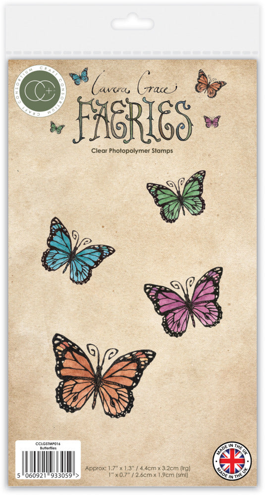 A6 Clear Stamp Faeries - Butterflies