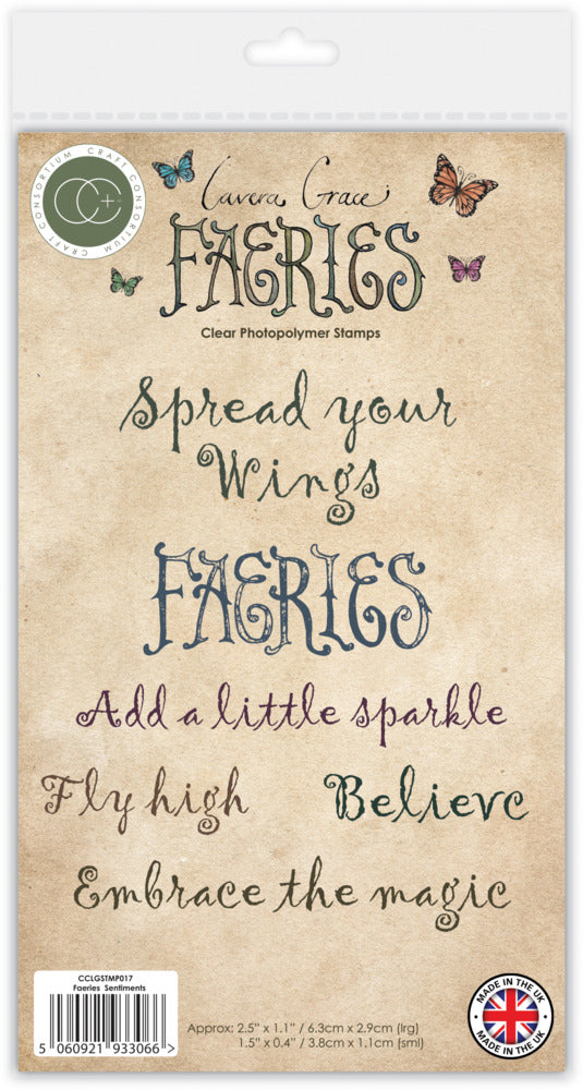 A6 Clear Stamp - Faeries Sentiments