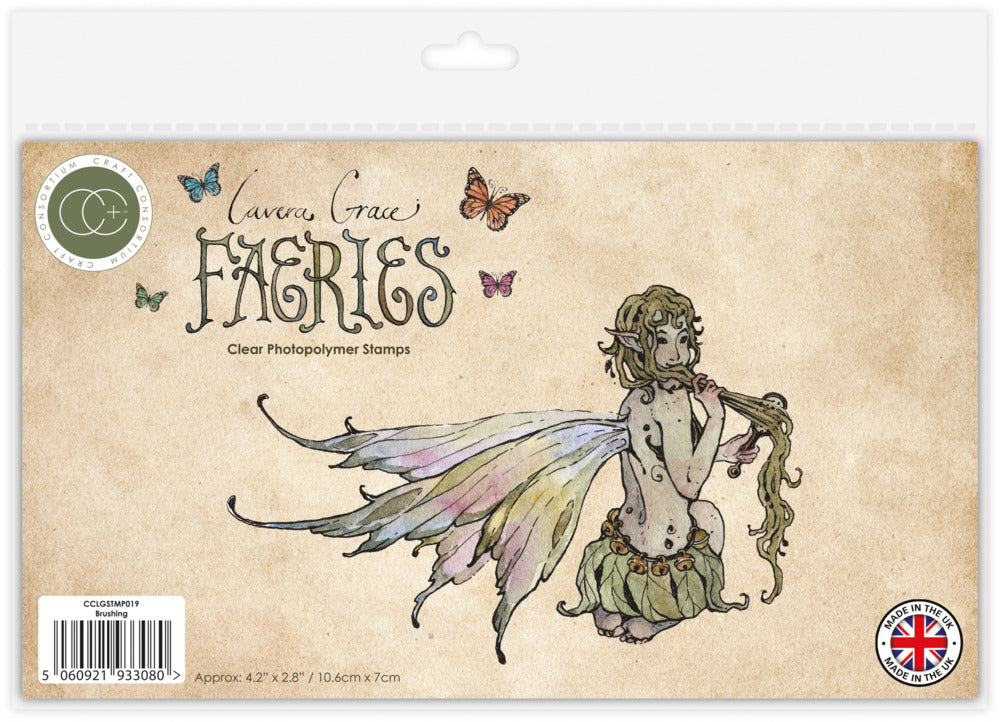A6 Clear Stamp Faeries Brushing