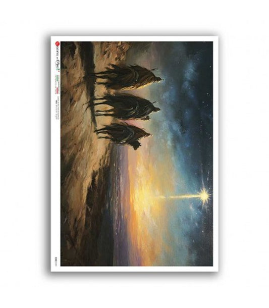 Paper Designs A4 Three Wisemen Journeying Rice Paper