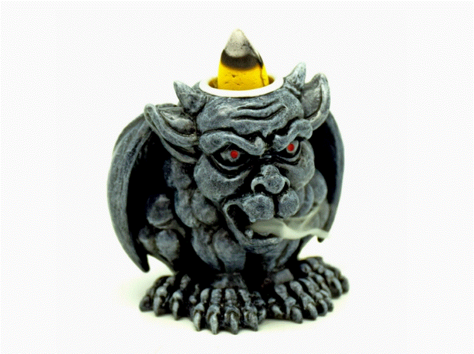 INCENSE BURNER GARGOYLE BACK FLOW