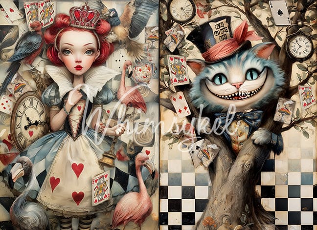 Whimsykel Designs : Decoupage Paper : Chester & The Queen 29x21"