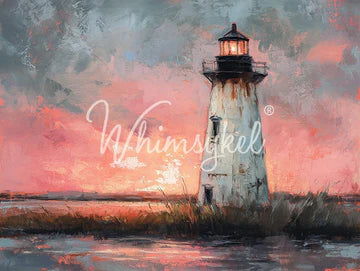 Whimsykel Designs : Decoupage Paper : Cockspur Lighthouse 29x21"