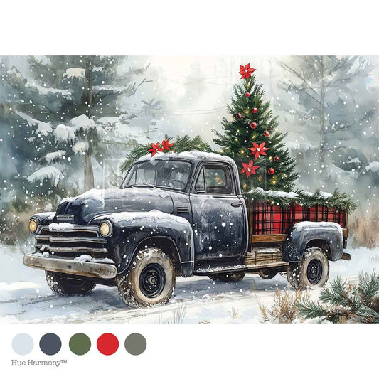 Re-Design With Prima® A4 Decoupage Fiber - Country Pines Delivery 11.69x8.27"
