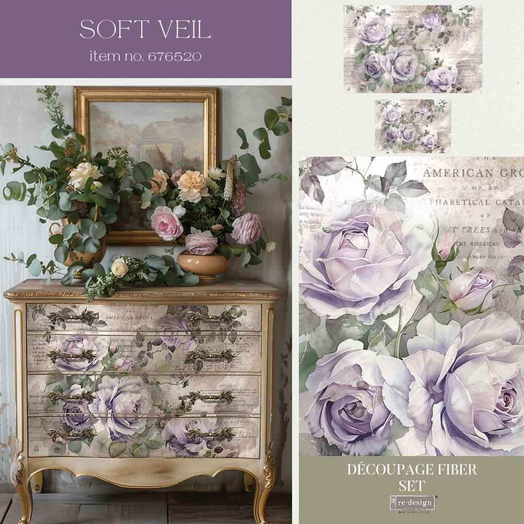 Re-Design With Prima® Decoupage Fiber - Soft Veil A3 & 19.5x30" Set